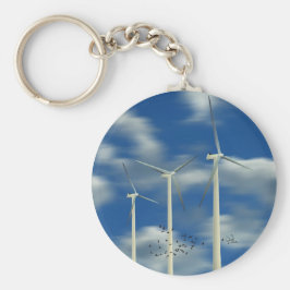 グリーンエネルギー風力タービン キーホルダー