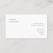 グリーンエバーグリーンツリーズエレガントプロフェッショナル 名刺 (裏面)