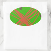 グリーンエブリィ抽象画 楕円形シール (バッグ)