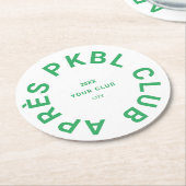 グリーンエペPKBLクラブクレストピックボール ラウンドペーパーコースター (アングル)