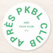 グリーンエペPKBLクラブクレストピックボール ラウンドペーパーコースター (正面)