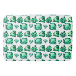 グリーンエメラルドクリスタルジェムストーンダイヤモンドジェムデコール バスマット