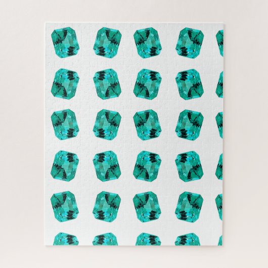 グリーンエメラルドジェムストーン ジグソーパズル (縦)