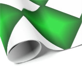 グリーンエメラルドダイアモンズオンホワイト ラッピングペーパー (ロールコーナー)