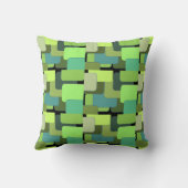 グリーンエメラルドライムジェイドモダン抽象芸術 クッション (裏面)