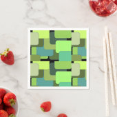 グリーンエメラルドライムジェイドモダン抽象芸術 スタンダードカクテルナプキン (インサイチュ)