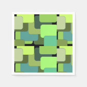 グリーンエメラルドライムジェイドモダン抽象芸術 スタンダードカクテルナプキン (正面)