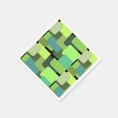 グリーンエメラルドライムジェイドモダン抽象芸術 スタンダードカクテルナプキン (角)