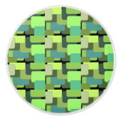 グリーンエメラルドライムジェイドモダン抽象芸術 セラミックノブ (正面)