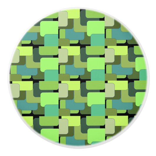 グリーンエメラルドライムジェイドモダン抽象芸術 セラミックノブ (正面)