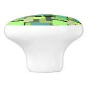 グリーンエメラルドライムジェイドモダン抽象芸術 セラミックノブ (側面)