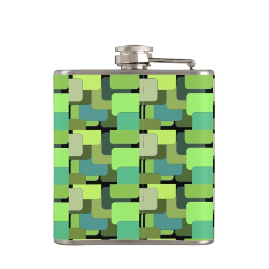 グリーンエメラルドライムジェイドモダン抽象芸術 フラスク (裏面)