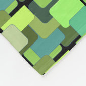 グリーンエメラルドライムジェイドモダン抽象芸術 フリースブランケット (角)