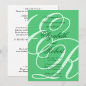 グリーンエメラルド結婚ズ 招待状 (正面/裏面)