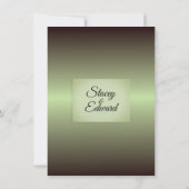 グリーンエレガンスオリーブ結婚式招待状 招待状 (裏面)