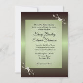 グリーンエレガンスオリーブ結婚式招待状 招待状 (正面)