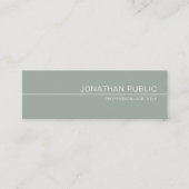 グリーンエレガントお洒落デザインラグジュアリープロフェッショナル スキニー名刺