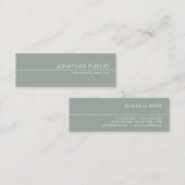 グリーンエレガントお洒落デザインラグジュアリープロフェッショナル スキニー名刺 (正面/裏面)