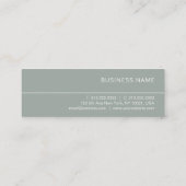 グリーンエレガントお洒落デザインラグジュアリープロフェッショナル スキニー名刺 (裏面)