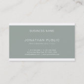 グリーンエレガントお洒落デザインラグジュアリープロフェッショナル 名刺 (裏面)