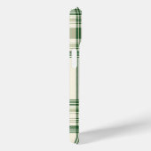 グリーンエレガントとクリームの格子付き電話ケース Case-Mate iPhoneケース (裏面 / 右)