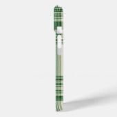 グリーンエレガントとクリームの格子付き電話ケース Case-Mate iPhoneケース (裏面 / 左)