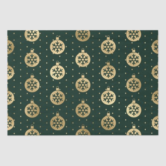 グリーンエレガントとゴールドフォイルのクリスマスボードブル 薄葉紙 (正面)