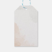 グリーンエレガントと金ゴールドの写真結婚の ギフトタグ (裏面)