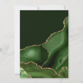 グリーンエレガントと金ゴールドグリッターアゲートスイーツ16 招待状 (裏面)