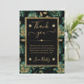 グリーンエレガントと金ゴールドバラフローラキンセアニェラ サンキューカード (スタンド正面)