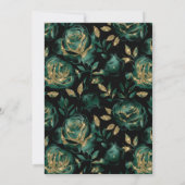 グリーンエレガントと金ゴールドバラフローラキンセアニェラ サンキューカード (裏面)