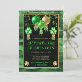 グリーンエレガントと金ゴールドバルーンSt Patrick's Day 招待状 (スタンド正面)