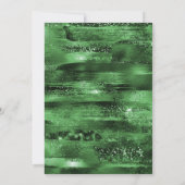 グリーンエレガントと金ゴールドバルーンSt Patrick's Day 招待状 (裏面)