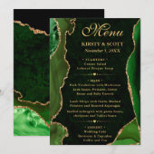 グリーンエレガントと金ゴールドフェイクグリッターアゲ結婚ート メニュー (正面/裏面)
