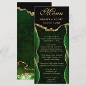 グリーンエレガントと金ゴールドフェイクグリッターアゲ結婚ート メニュー (正面/裏面)