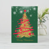 グリーンエレガントなクリスマスカード♡ シーズンカード (スタンド正面)