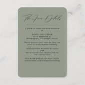 グリーンエレガントの結婚詳細エンクロージャカード エンクロージャーカード (正面)