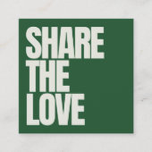 グリーンエレガントはっきりしたベージュホワイトサロン 紹介カード (正面)