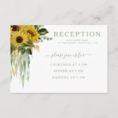 グリーンエレガントひまわり式レセプション エンクロージャーカード (正面)