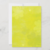 グリーンエレガントアイリッシュシャムロ結婚ックス 招待状 (裏面)