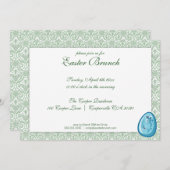 グリーンエレガントイースターブランチ招待状 招待状 (正面/裏面)