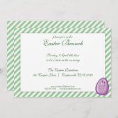 グリーンエレガントイースターブランチ招待状 招待状 (正面/裏面)