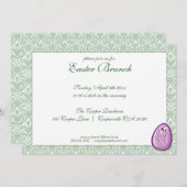 グリーンエレガントイースターブランチ招待状 招待状 (正面/裏面)