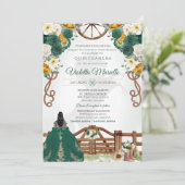 グリーンエレガントウェスタン素朴シャルロキンセアニェラ 招待状 (スタンド正面)