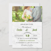 グリーンエレガントウェディング招待状 招待状 (正面)