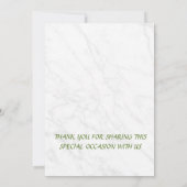 グリーンエレガントウェディング招待状 招待状 (裏面)