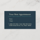 グリーンエレガントエメラルド大理石アーフェイクト金ゴールドグリッター 予約カード (裏面)