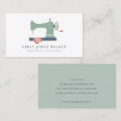 グリーンエレガントオレンジピンク裁縫機のテーラー 名刺 (正面/裏面)