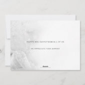 グリーンエレガントオーナメントフェスティバルカンパニーホリデー シーズンカード (裏面)