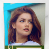 グリーンエレガントクラス8写真卒業 三つ折り案内状 (内部最初)